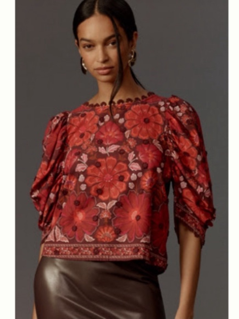 FARM RIO GIGI TAPESTRY BLOUSE
